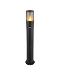 Schwarze moderne Außenleuchte Edelstahl, Lambert, IP44