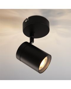 Schwarze Deckenstrahler Ciara, Aluminium, modern, IP44