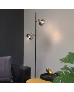 Design Stehlampe Grau, Skip, mit Schalter