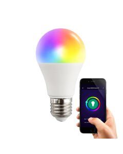 E27 Wifi Smart LED Lichtquelle, alle Farben und warmes Weiß
