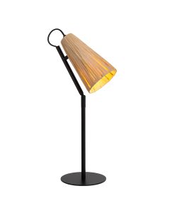 Rattan Tischleuchte Braun, Bensen, mit Schalter