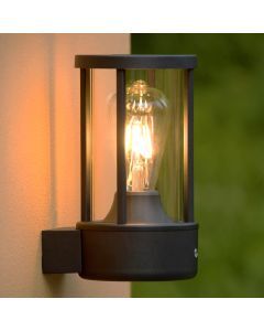 Anthrazit Außen Deckenleuchte mit Dämmerungsmelder Modern, Lori, IP44