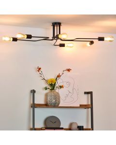 Schwarze Deckenlampe Antik, Lester