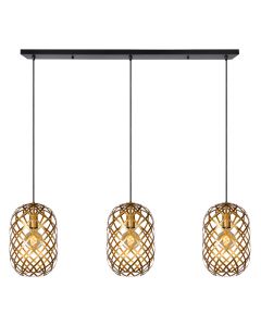 Goldene Pendelleuchte Modern, Wolfram