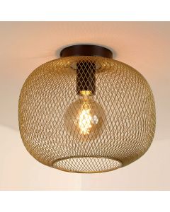 Goldene Deckenlampe Vintage, Mesh