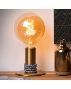 Goldene Tischleuchte Modern, Marit, mit Schalter
