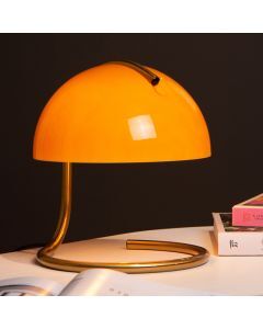 Orangene Tischleuchte Retro, Cato, mit Schalter