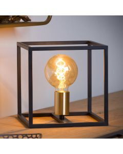 Goldene Tischleuchte Modern, Ruben, mit Schalter