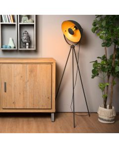 Goldene Stativlampe Modern, Alvaro, mit Schalter