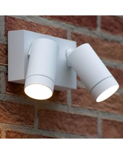 Weiße Außen Wandleuchte mit Bewegungsmelder Modern, Taylor, IP54