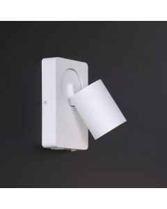 Weiße Wandstrahler Modern, Nigel, mit Schalter