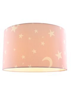 Stoff Kinder Deckenleuchte Pink, Stars