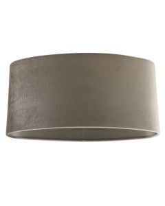 40 cm Ovaler Samt Lampenschirm Taupe, Rody