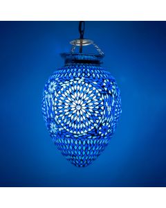 Blaue Mosaik Pendelleuchte Orientalisch, Isa