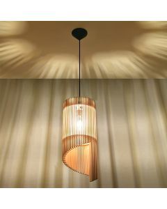 Holz Pendelleuchte Braun, Guiseppe