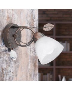 Rostfarbene Wandleuchte Antik, Astrid