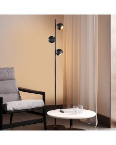 Schwarze Stehlampe Modern, Prato, mit Schalter