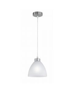 Nickel Pendelleuchte Glas, Babette