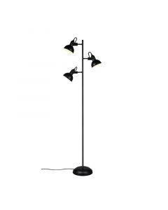 Schwarze Stehlampe Industrial, Kibek, mit Schalter