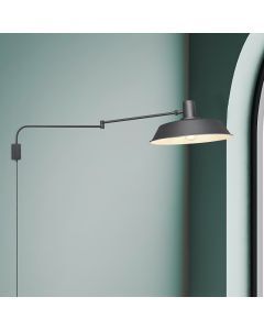 Schwarze Wandleuchte Modern, Silvia, mit Schalter