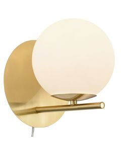 Messing Wandleuchte Modern, Silkis, mit Schalter