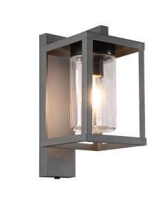 Anthrazit Außen Wandleuchte mit Dämmerungsmelder Modern, Reini, IP44