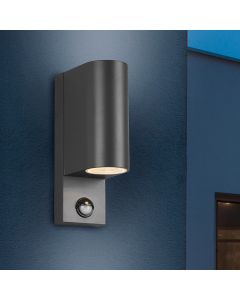 Anthrazit Außen Wandleuchte mit Bewegungsmelder Modern, Laurien, IP44