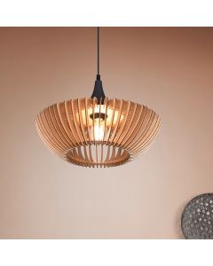 Holz Pendelleuchte Braun, Mirjan