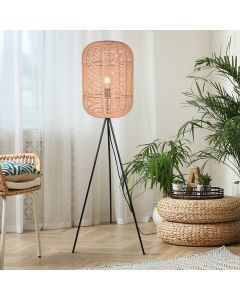 Schwarze Stativlampe Modern, Elham, mit Schalter