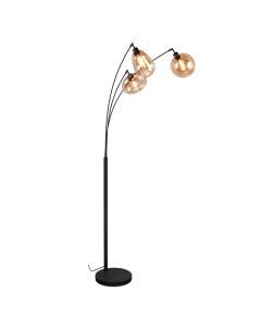 Bernstein Stehlampe Design, Sybren, mit Schalter
