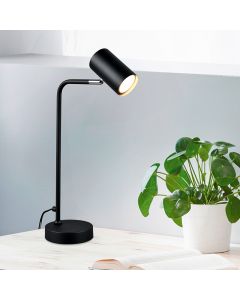 Schwarze Tischleuchte Modern, Kaso, mit Schalter