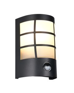 Schwarze Außen Wandleuchte mit Bewegungsmelder Modern, Ratna