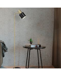 Schwarze Stehlampe Metall, Zoja, mit Schalter