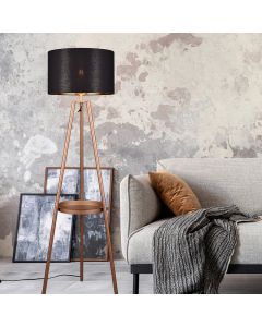 Braune Stativlampe Modern, Wendel, mit Schalter