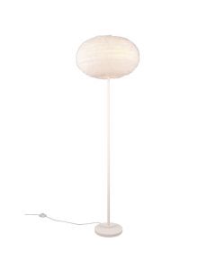 Beige Stehlampe Stoff, Vijay, mit Schalter