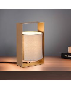 Braune Tischleuchte Modern, Radhika, mit Schalter