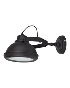 Industrielle Wandleuchte Schwarz, Fien
