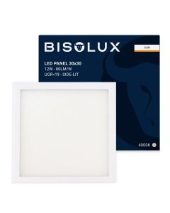 Bisolux LED Panel 30x30 - 12W - 4000K - UGR<19 - Side-lit