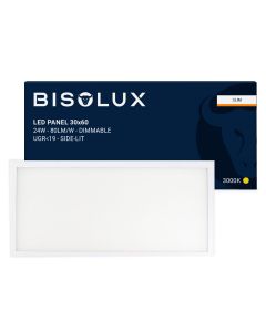 Bisolux LED Panel 60x30 - 24W - 3000K - Dimmbar - UGR<19 - Side-lit