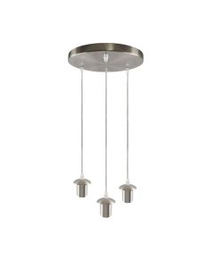 Aluminium Pendelleuchte ohne Schirm Chrom, Rika