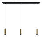 Aluminium Pendelleuchte ohne Schirm Gold, Rika