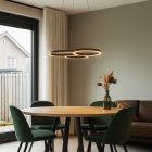 Design Pendelleuchte Schwarz, Thalia, 36W, 2700K LED, 3-stufig dimmbar