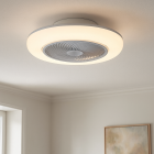 Moderne Deckenventilator Grau, Gonda, 40W, 3000K LED, mit Fernbedienung