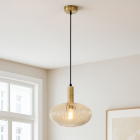 Retro Pendelleuchte Bernstein, Charlois