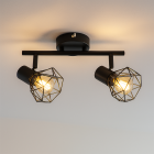 Industrielle Deckenstrahler Schwarz, Jaylano