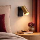 Moderne Wandstrahler Messing, Nadi, mit Schalter