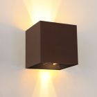 Moderne Up down Wandleuchte Rostfarbe, Dion, IP65
