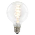 Dimmbare E27 LED Lampe, Tuelo, G95, 4w, transparent Glas, 2700k