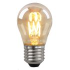 Dimmbare Olucia E27 LED-Filament Lampe Tuelo, Bernstein, 4W, 2200K