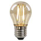 Dimmbare Olucia E27 LED-Filament Lampe Melchis, Bernstein, P45, 2W, 2200K